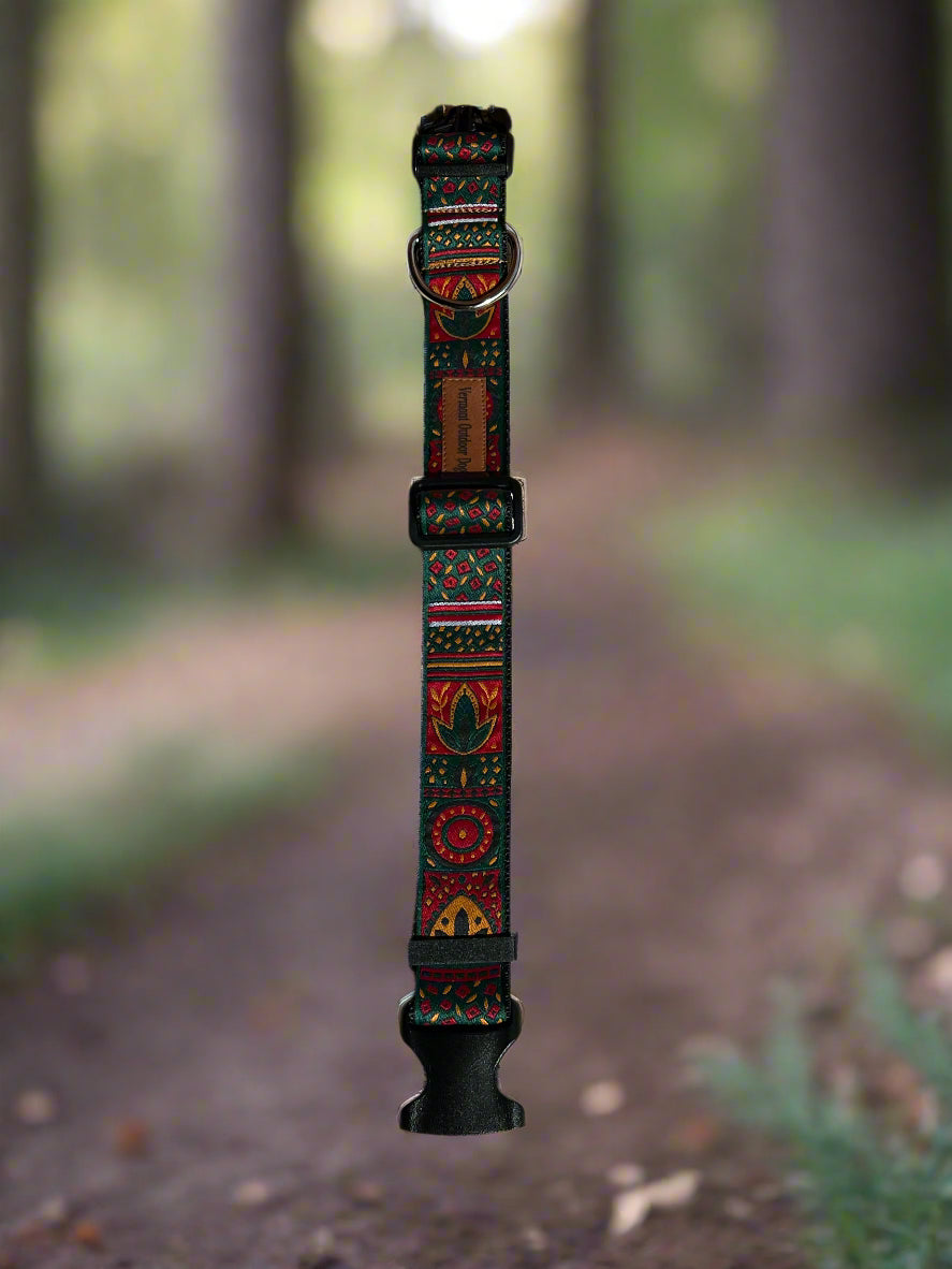 Dog Collar M Wide Adjustable 16-21"