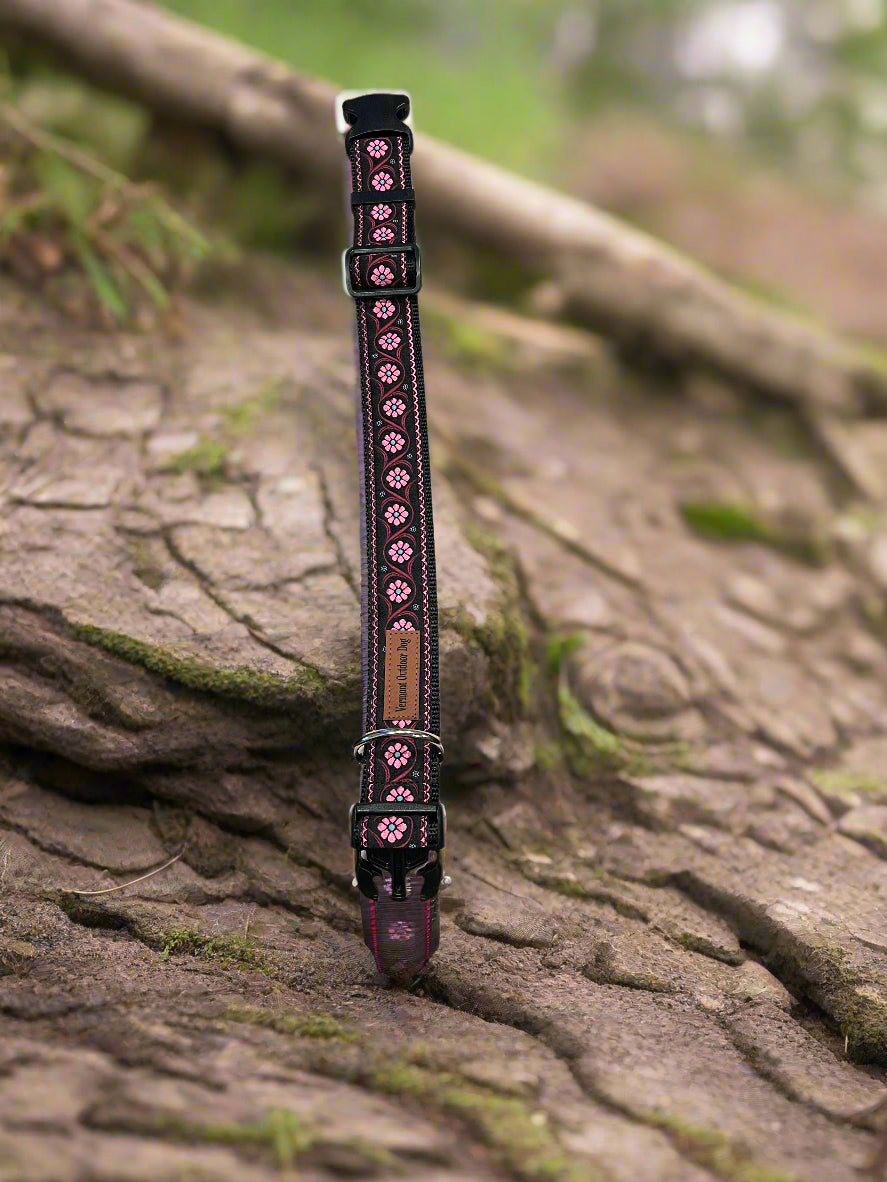 Dog Collar M Wide Adjustable 16-21"