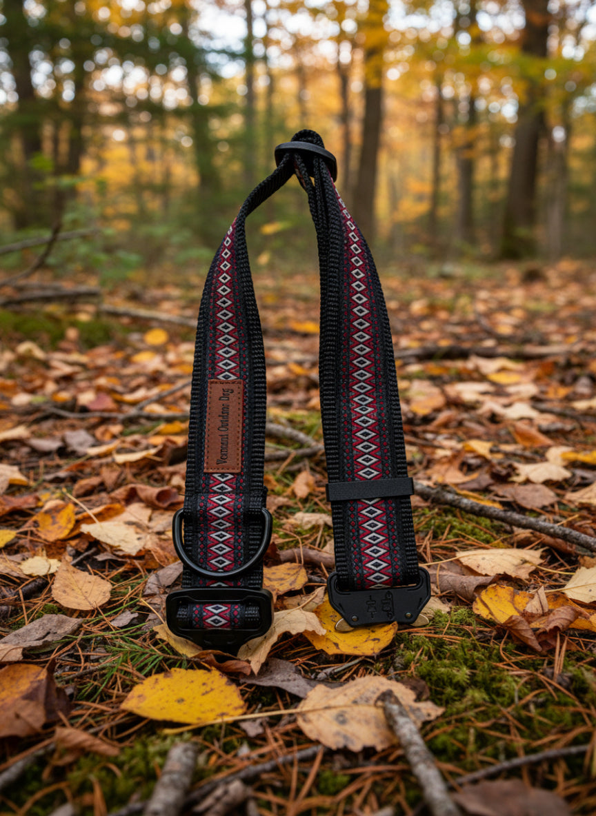 Dog Collar L Wide Adjustable 21-28" Tactical Buckle