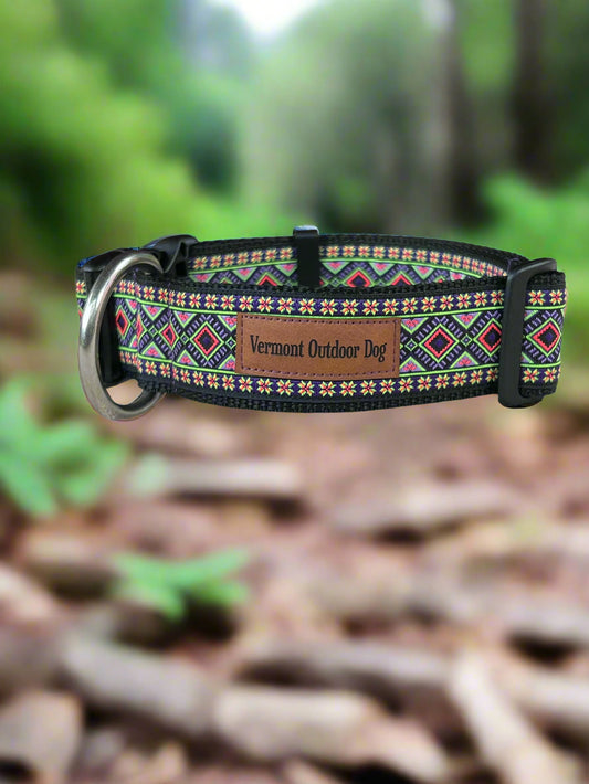 Dog Collar M Wide Adjustable 16-21"