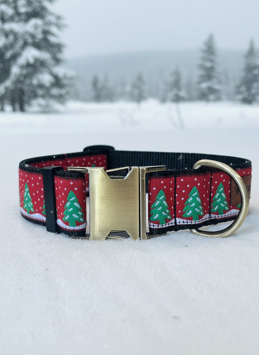 Dog Collar M Wide Adjustable 16-21" Heavy Duty Metal Buckle