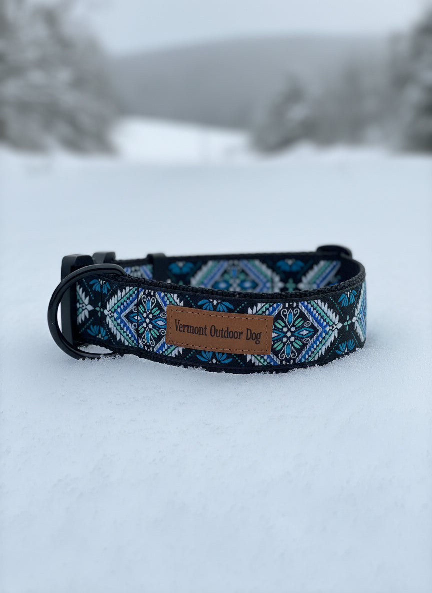 Dog Collar M Wide Adjustable 16-21" Tactical Buckle