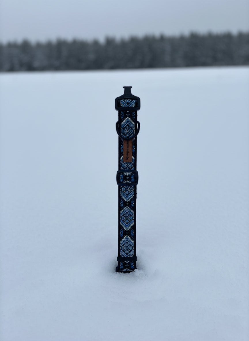 Dog Collar M Wide Adjustable 16-21" Tactical Buckle