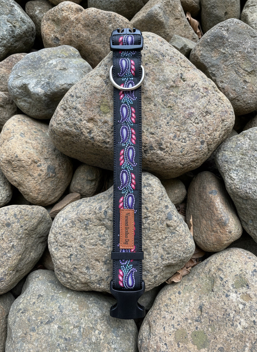 Dog Collar M Wide Adjustable 16-21"