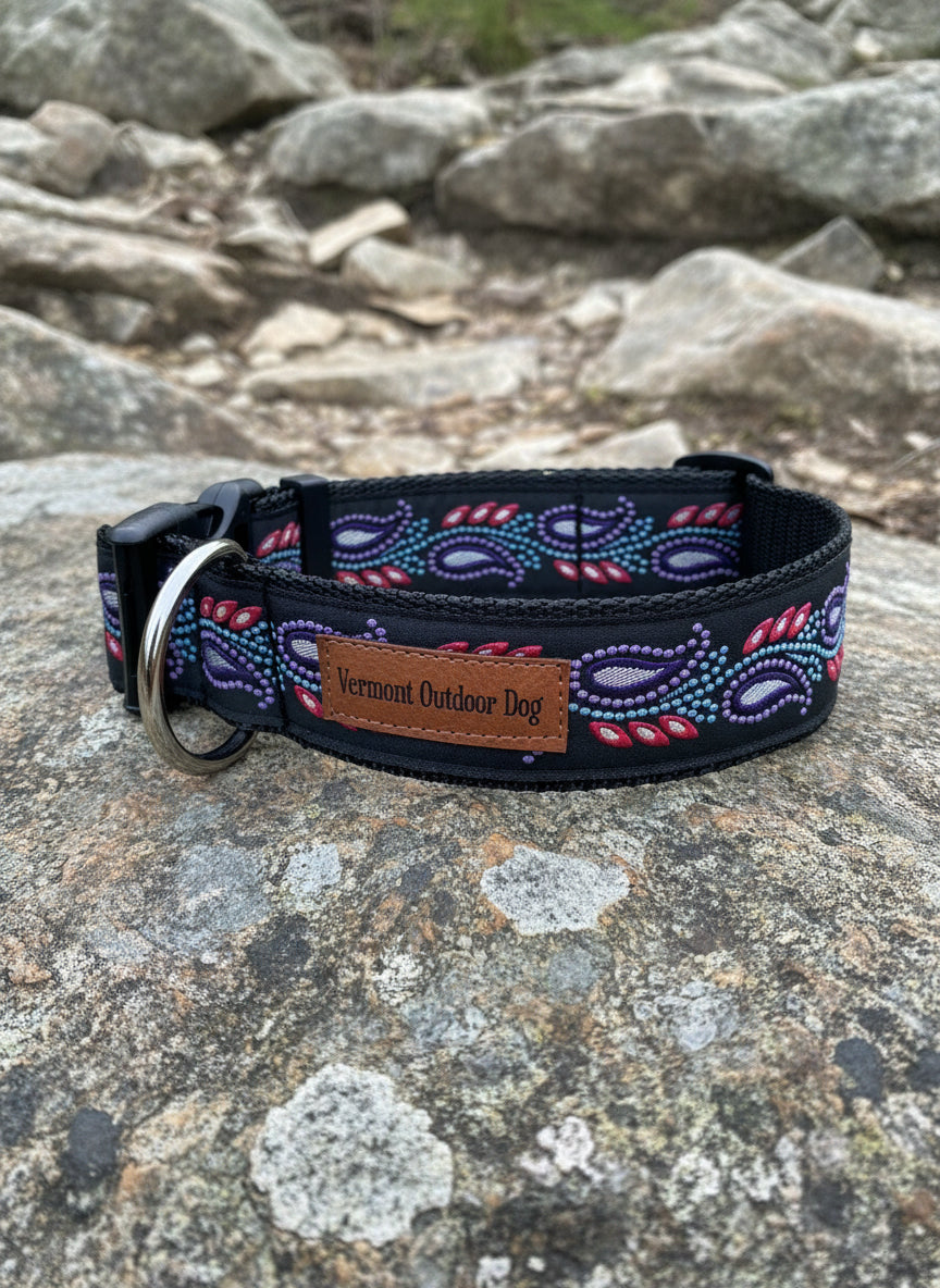 Dog Collar M Wide Adjustable 16-21"