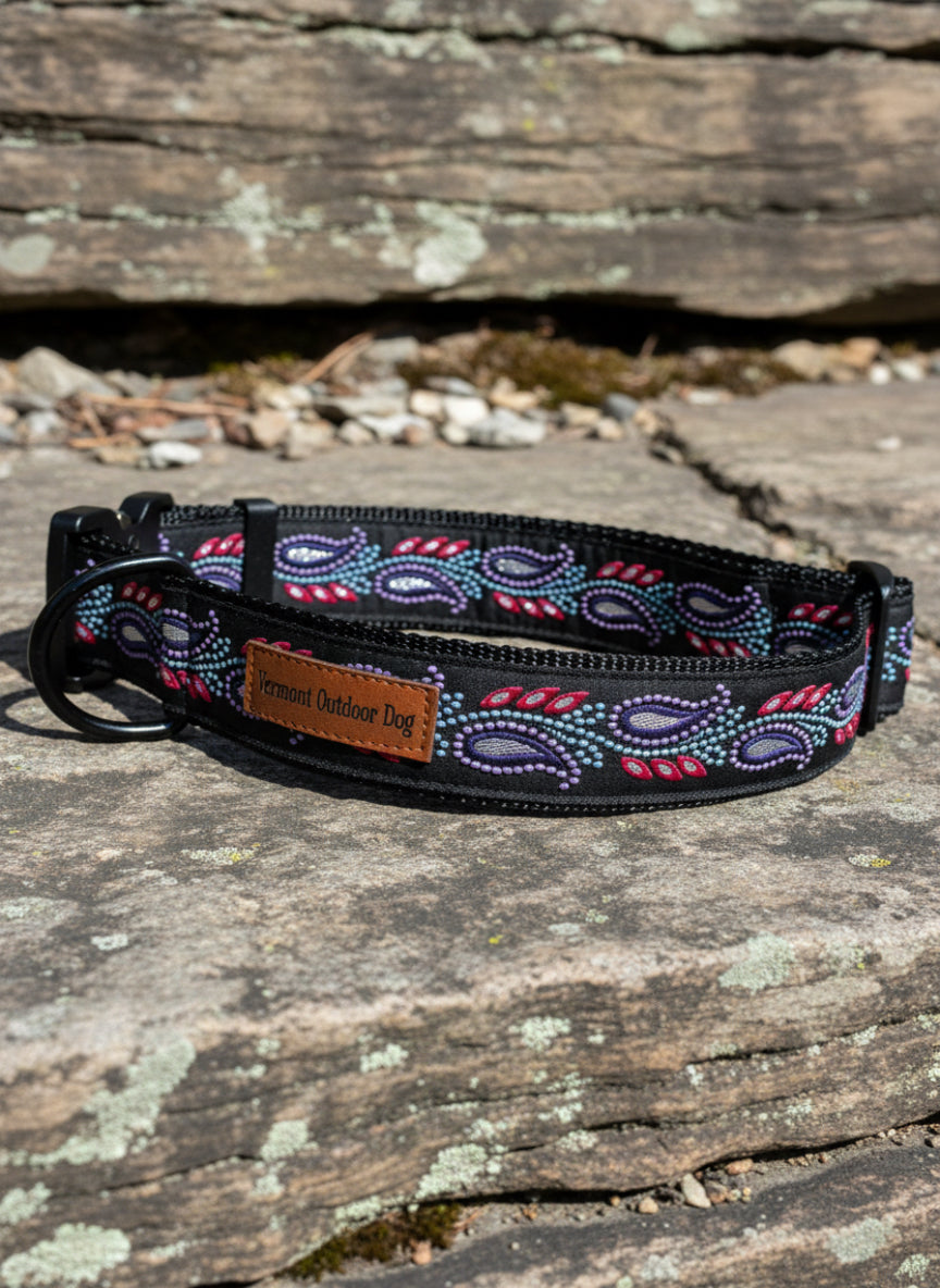Dog Collar L Wide Adjustable 21-28" Tactical Buckle