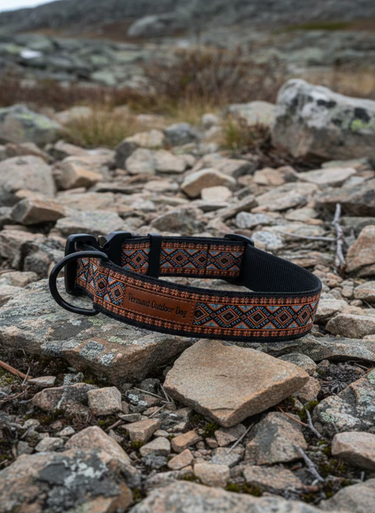 Dog Collar M Wide Adjustable 16-21" Tactical Buckle